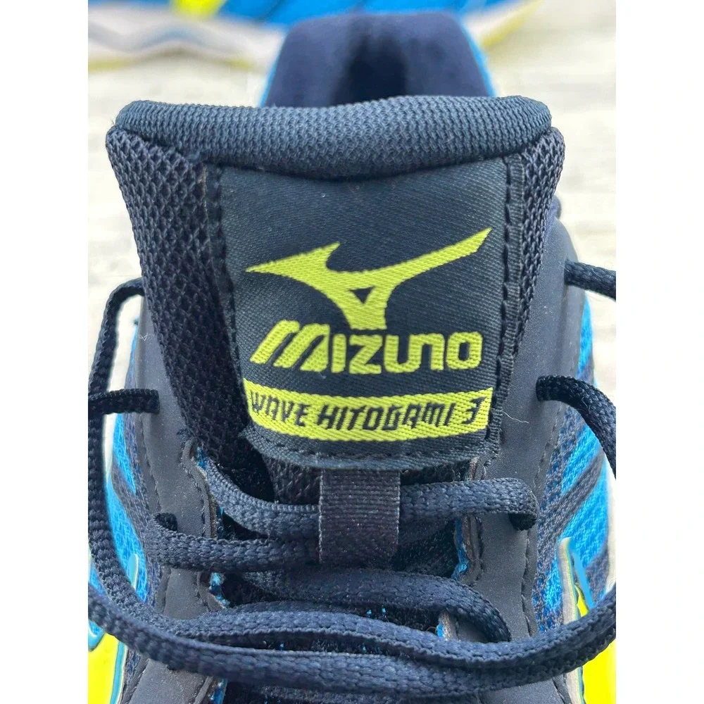 Mizuno Wave Hitogami 3 Womens Running Shoes Blue Neon Yellow J1GB168044 Size 9.5